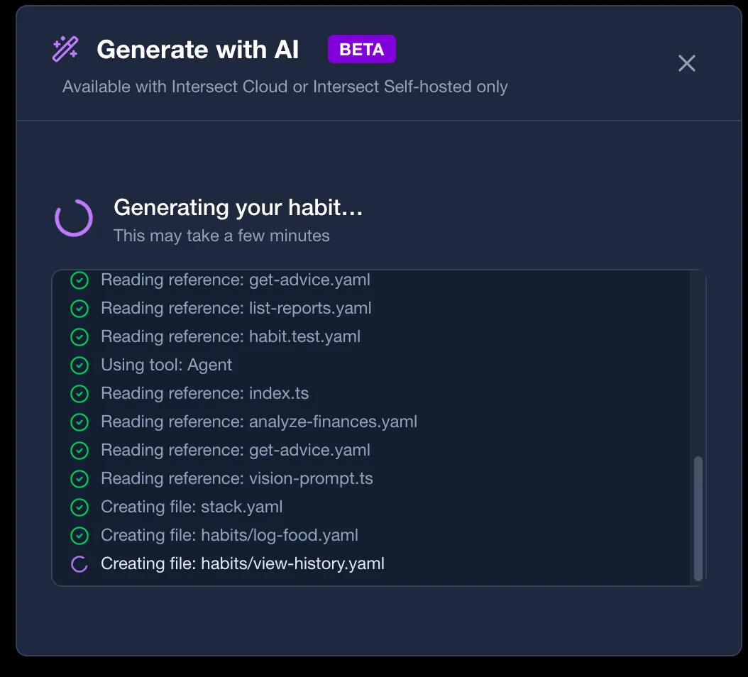 AI Generate Modal - Progress