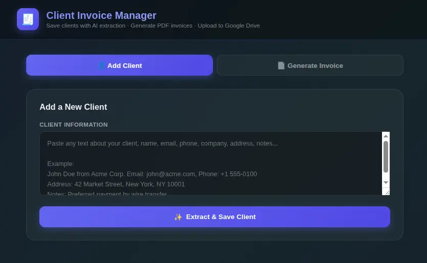 Client Invoice Manager