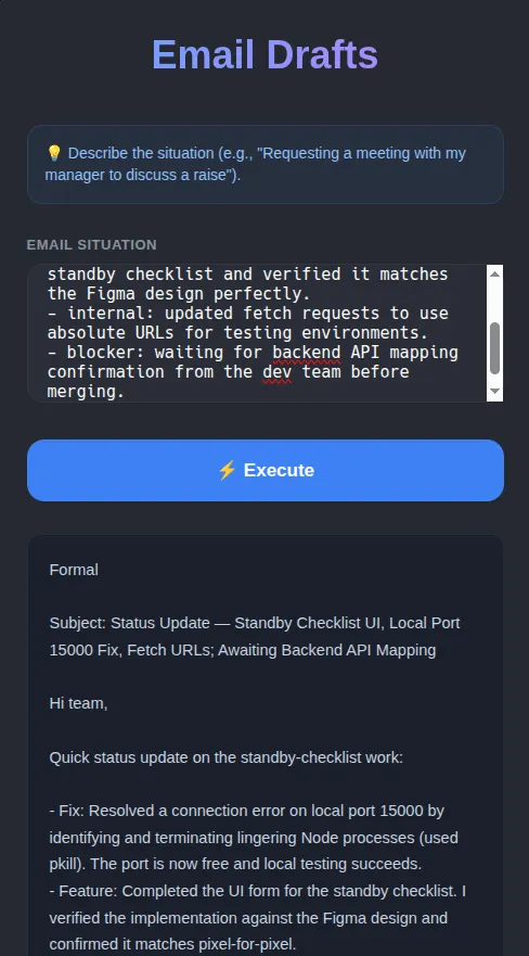 Email Drafts