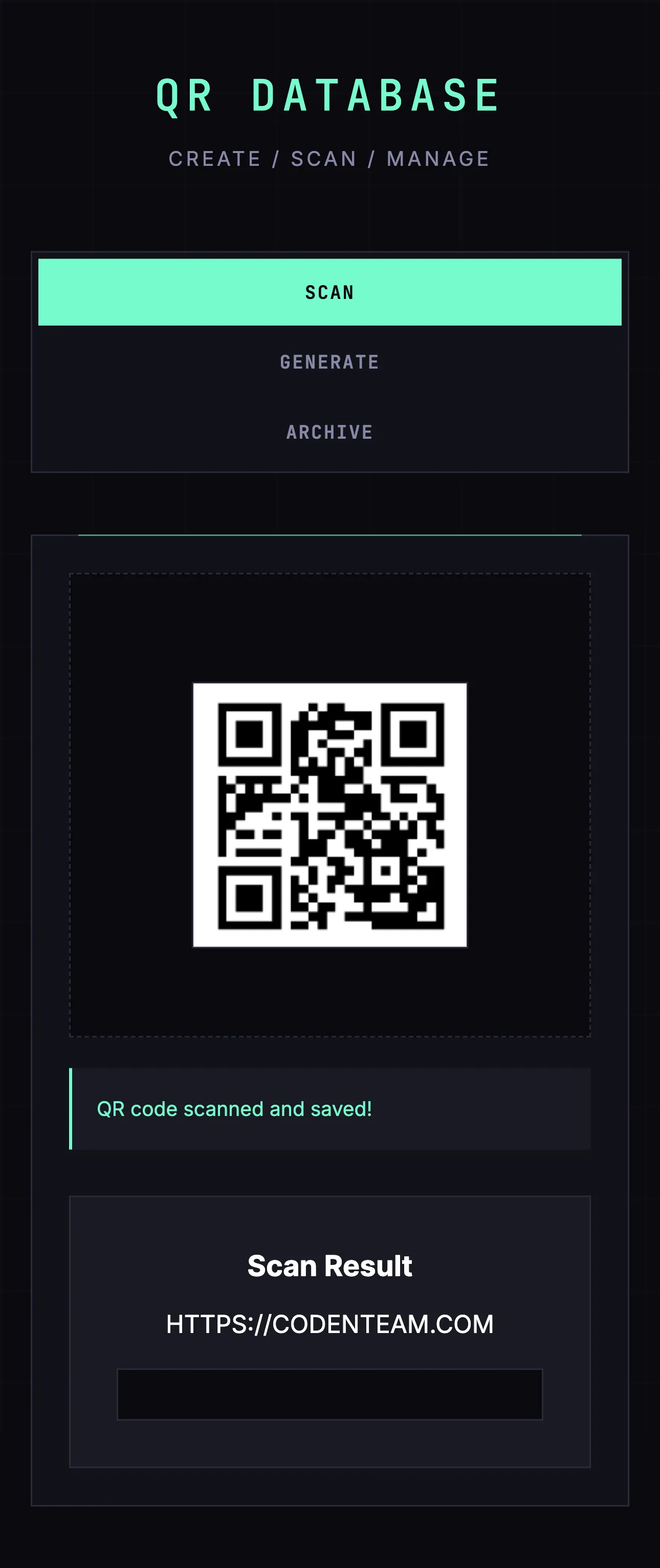 QR Code Manager