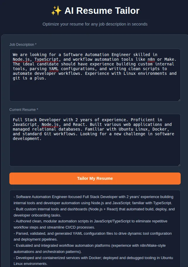 AI Resume Tailor